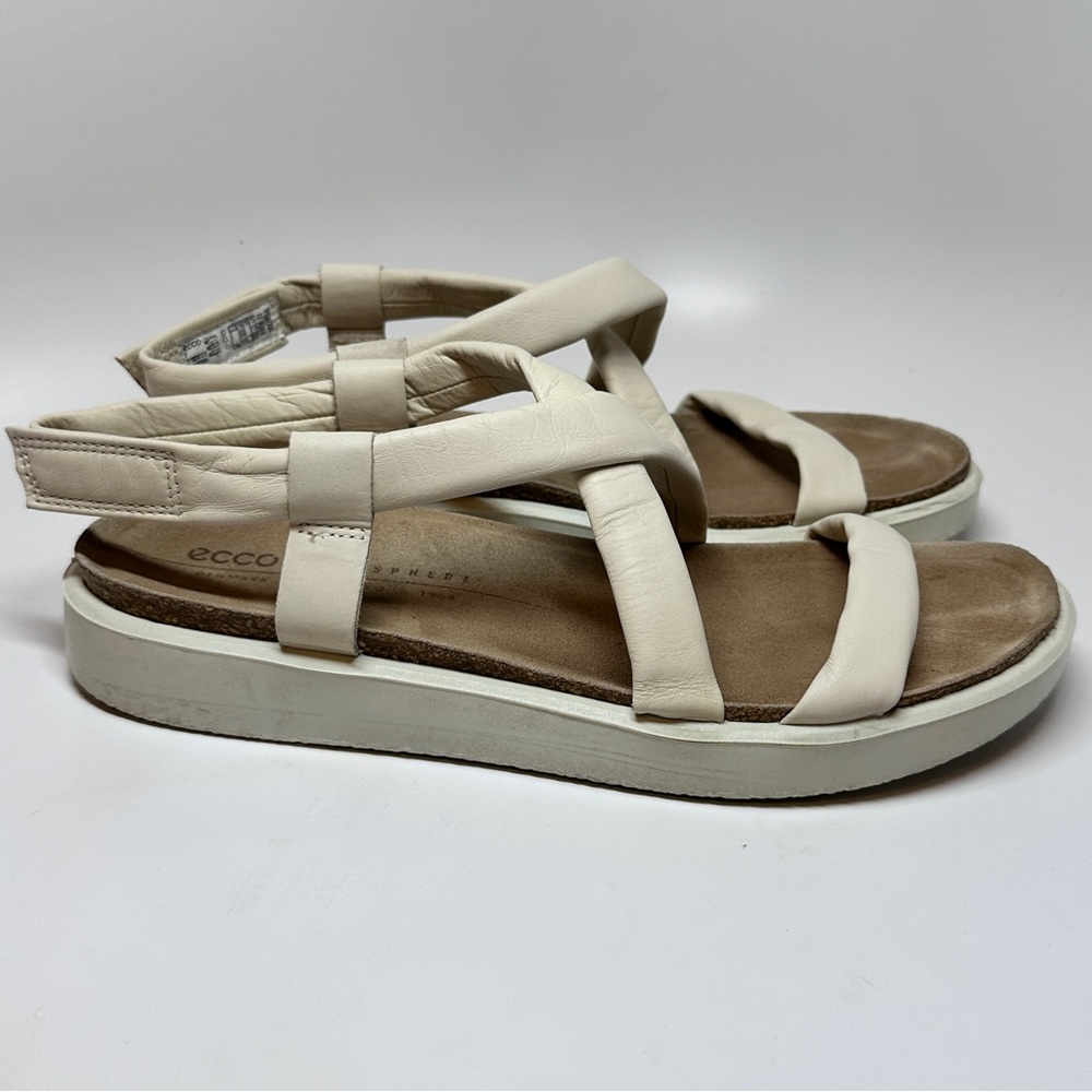 ECCO “Corksphere” Flat Sandals – Greywolf Leather – Size 41